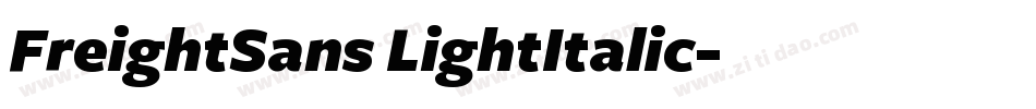 FreightSans LightItalic字体转换